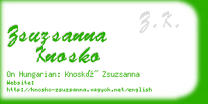 zsuzsanna knosko business card